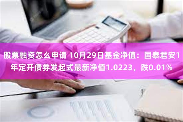 股票融资怎么申请 10月29日基金净值：国泰君安1年定开债券发起式最新净值1.0223，跌0.01%