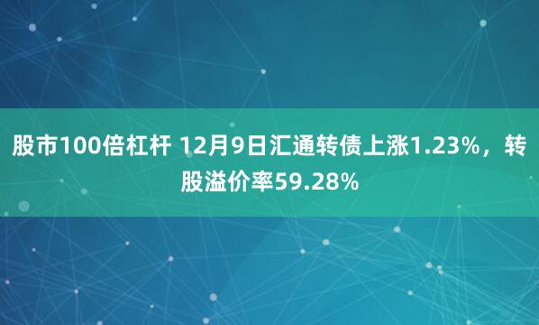 股市100倍杠杆 12月9日汇通转债上涨1.23%，转股溢价率59.28%